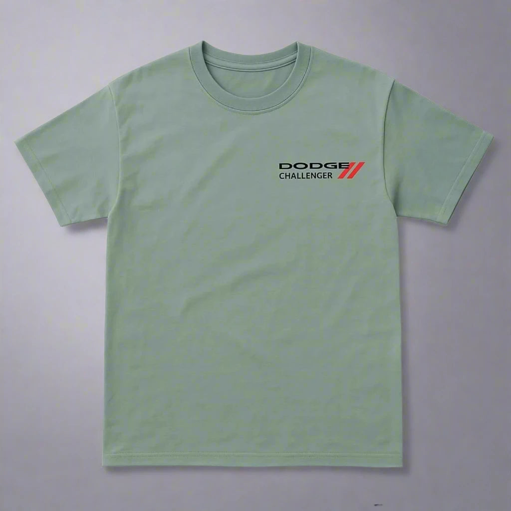 Dodge Challenger Car Graphic T-Shirt - Mint Green